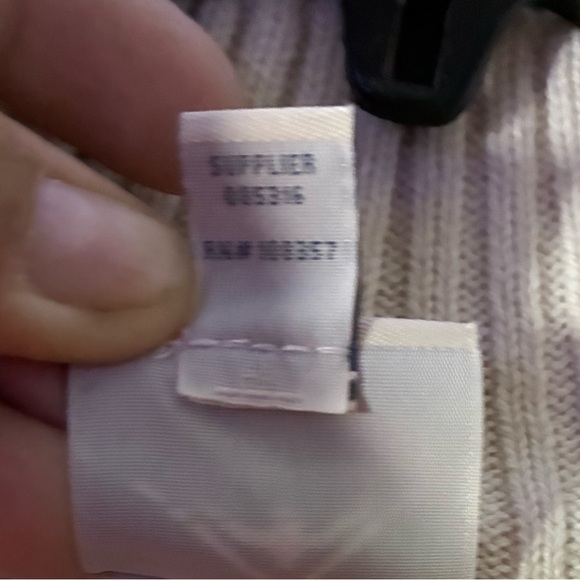 St. John's Bay Ivory and Red Stripes Crew Neck Long Sleeve Sweater S - Picture 9 of 10